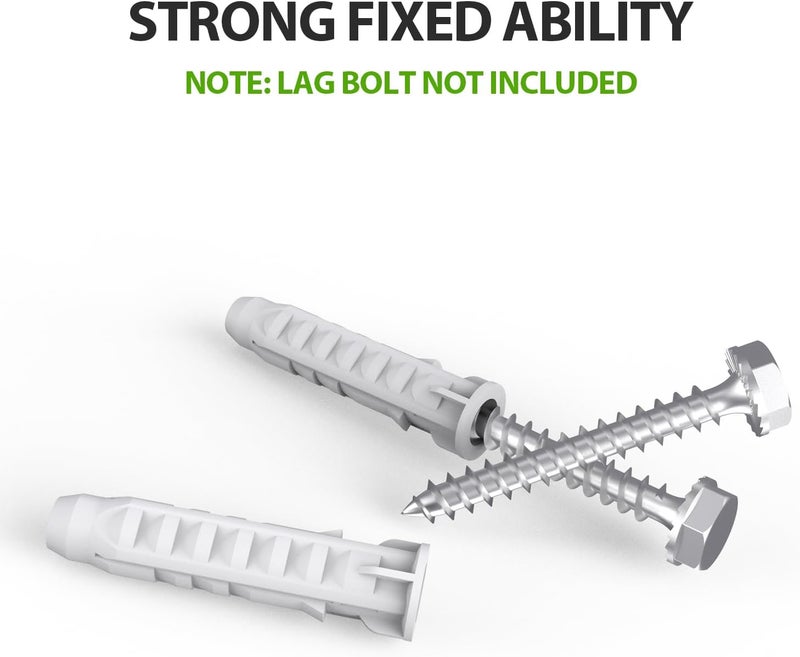 USX MOUNT Concrete Wall Anchors for TV Wall Mount Installation Suitable for Concrete or Brick Wall Installation Durable Plastic Anchor Bolts 10X50mm White 6pcs XAS705 by - Image 3